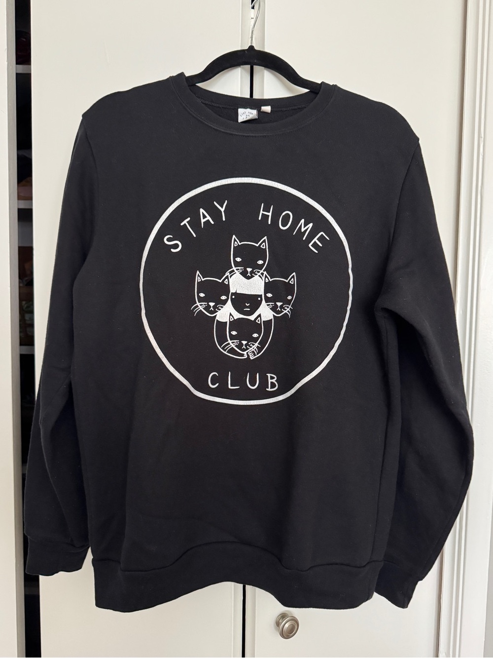 Stay Home Club Sweatshirt | Black Size M | EUC